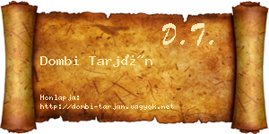 Dombi Tarján névjegykártya